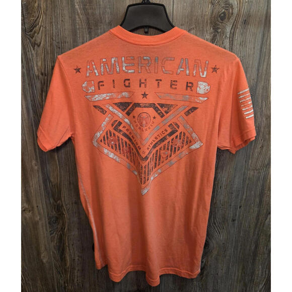 American Fighter Premium T-shirt Size Lrg Peach/Orange MMA USA Buckle Exclusive - Picture 2 of 4